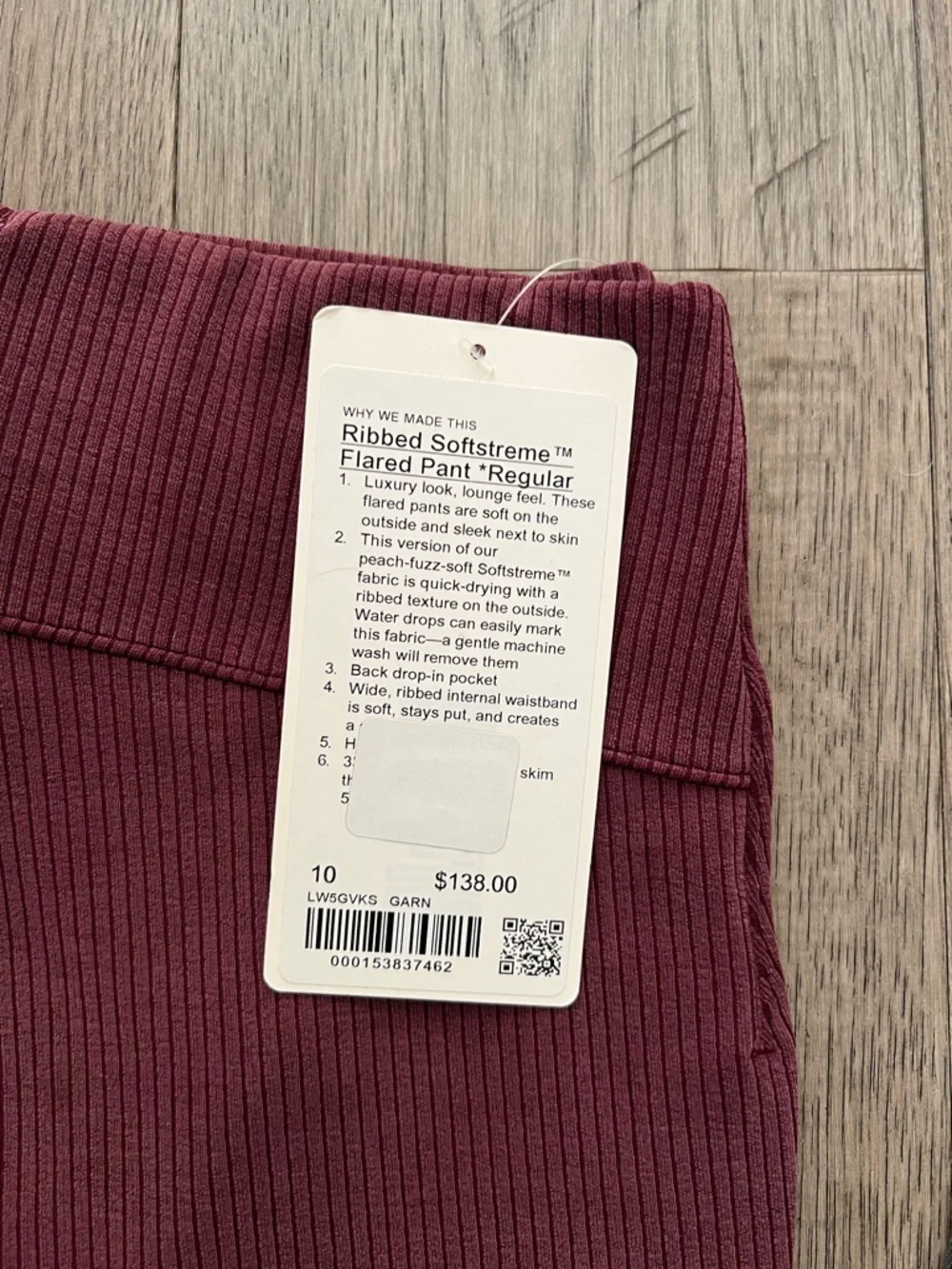 Lululemon Softstreme Ribbed Pants - Picture 3 of 3